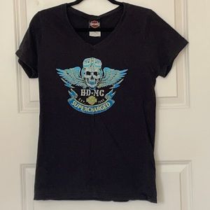 Harley Davidson Supercharged Slim Fit Tee Large